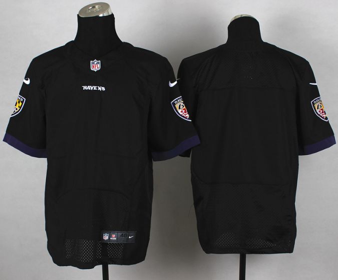 Men Baltimore Ravens Blank Black Elite Nike NFL Jerseys->->NFL Jersey